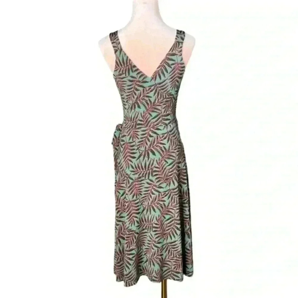 41 Hawthorn Tie Waist Midi Dress in Floral Tropical Green/Peach. X Small. NWT! - Picture 4 of 15